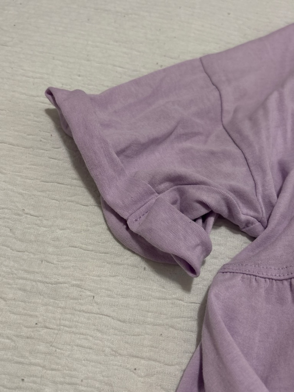 HYFVE Lavender Ruffle Button-Front Crop Top - Picture 2 of 3